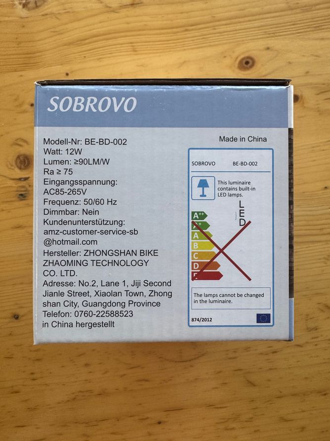 Sobrovo LED WALL Light 2er Pack