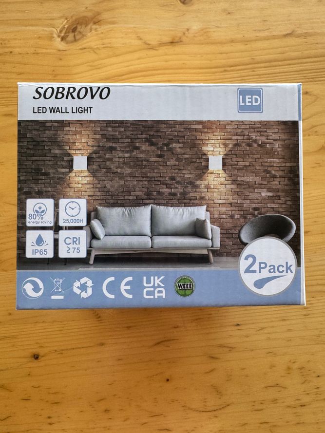 Sobrovo LED WALL Light 2er Pack